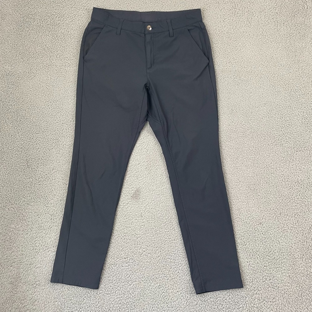 BYLT Basics Everyday Pant Men 34x30 Gray Performance Golf Flat Front